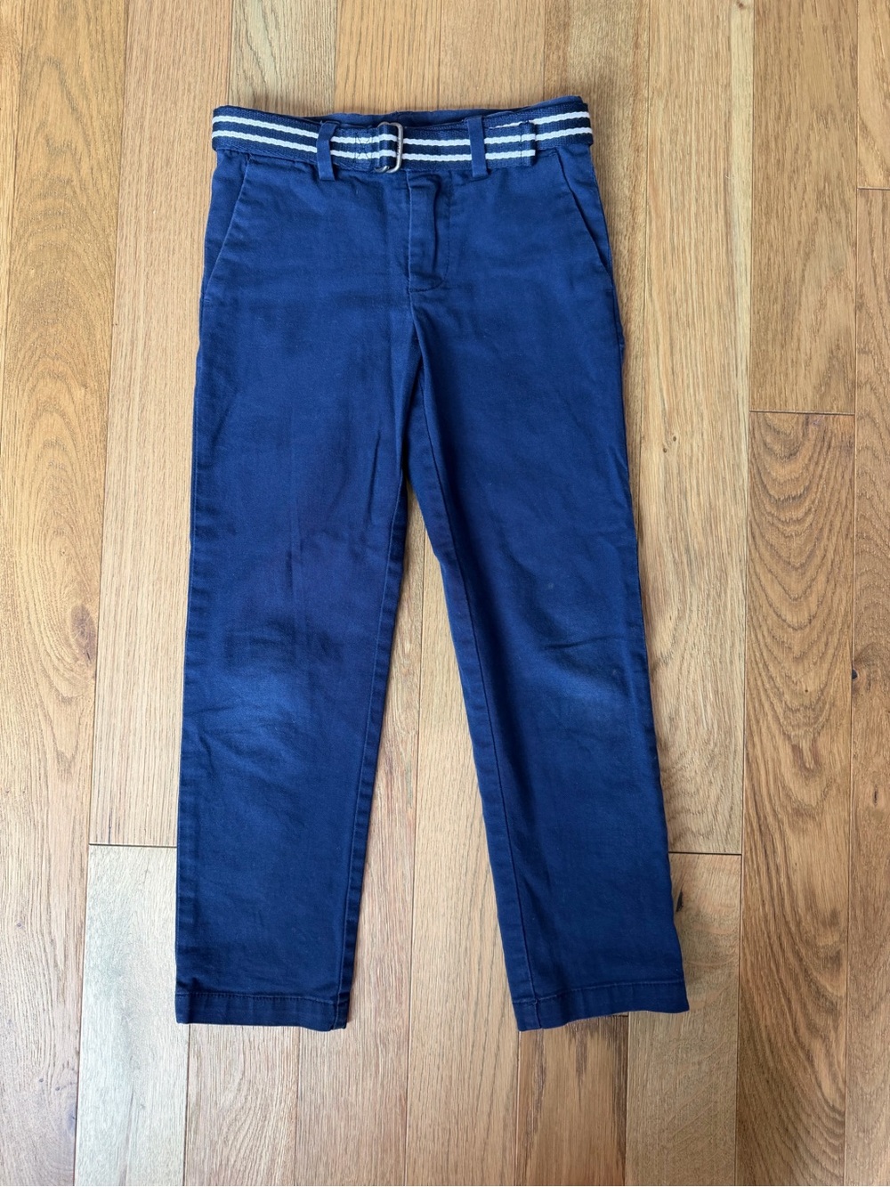 Polo Ralph Lauren Boys Navy Chino Pants Belt Size 5